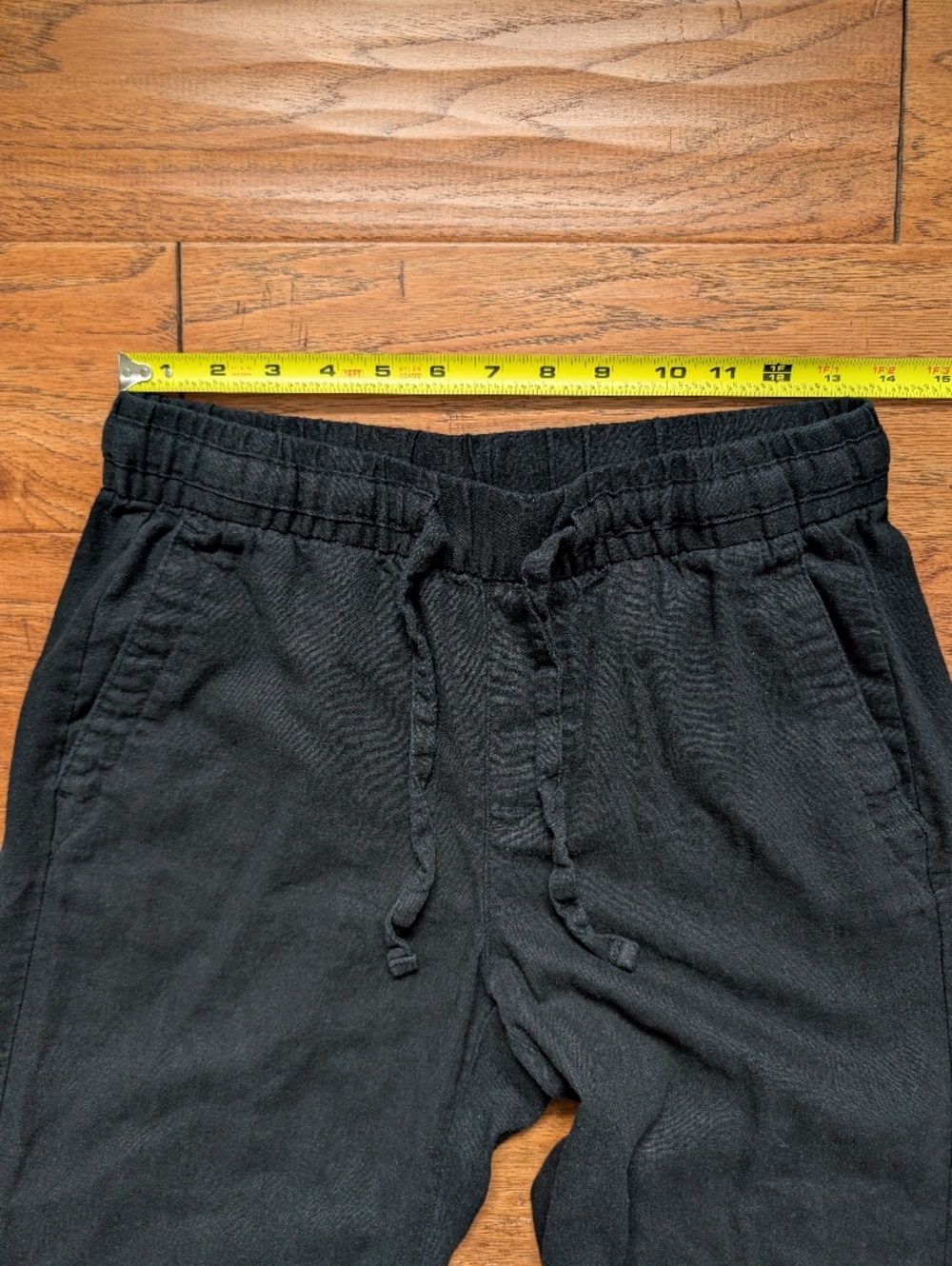 Old Navy Women's Black Drawstring Waist Linen Blend Pants Extra Small - Picture 7 of 7